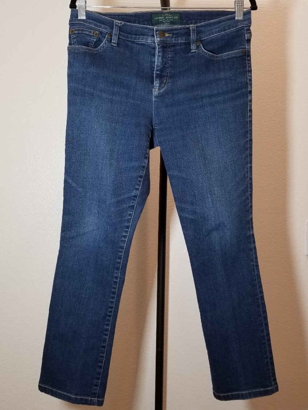 Lauren Ralph Lauren Womens 10P Modern Straight Jeans Retro Preppy City Street